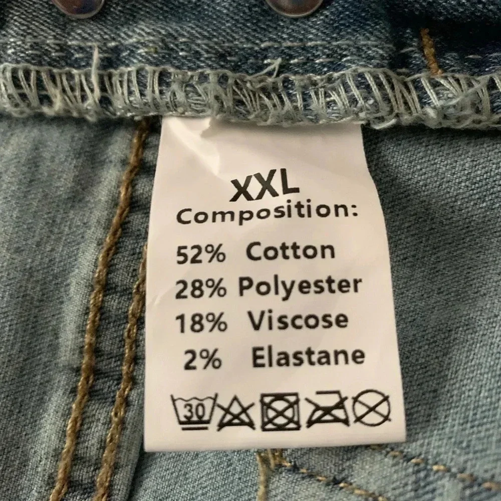 Women Light Washed Denim Overalls Shorts For Summer